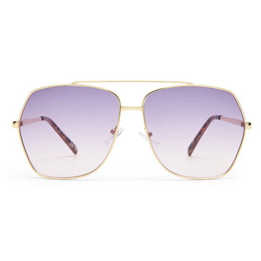 Celestine Gold Cookie Tort Uni-Sex Aviator Sunglasses | Aire