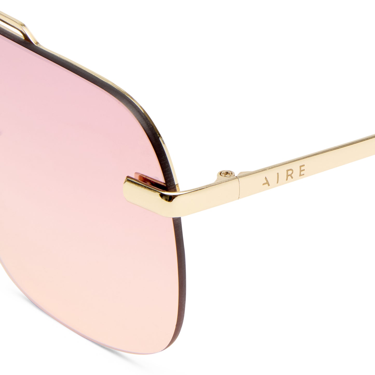 Venatici Gold Female Aviator Sunglasses | Aire