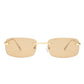Ursa Bright Gold Uni-Sex Rectangle Sunglasses | Aire