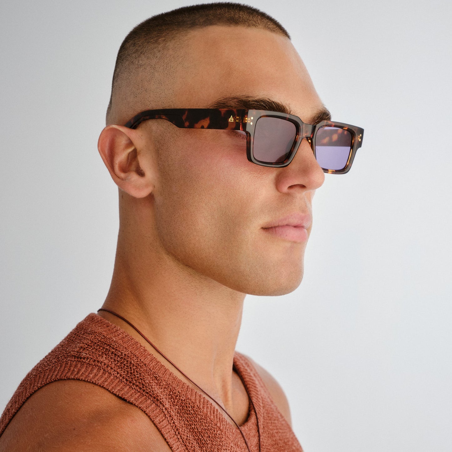 Aeron Amber Tort Uni-Sex Rectangle Sunglasses | Aire