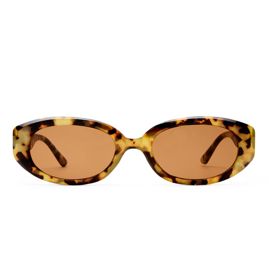 Affinity Mottled Tort Uni-Sex Oval Sunglasses | Aire