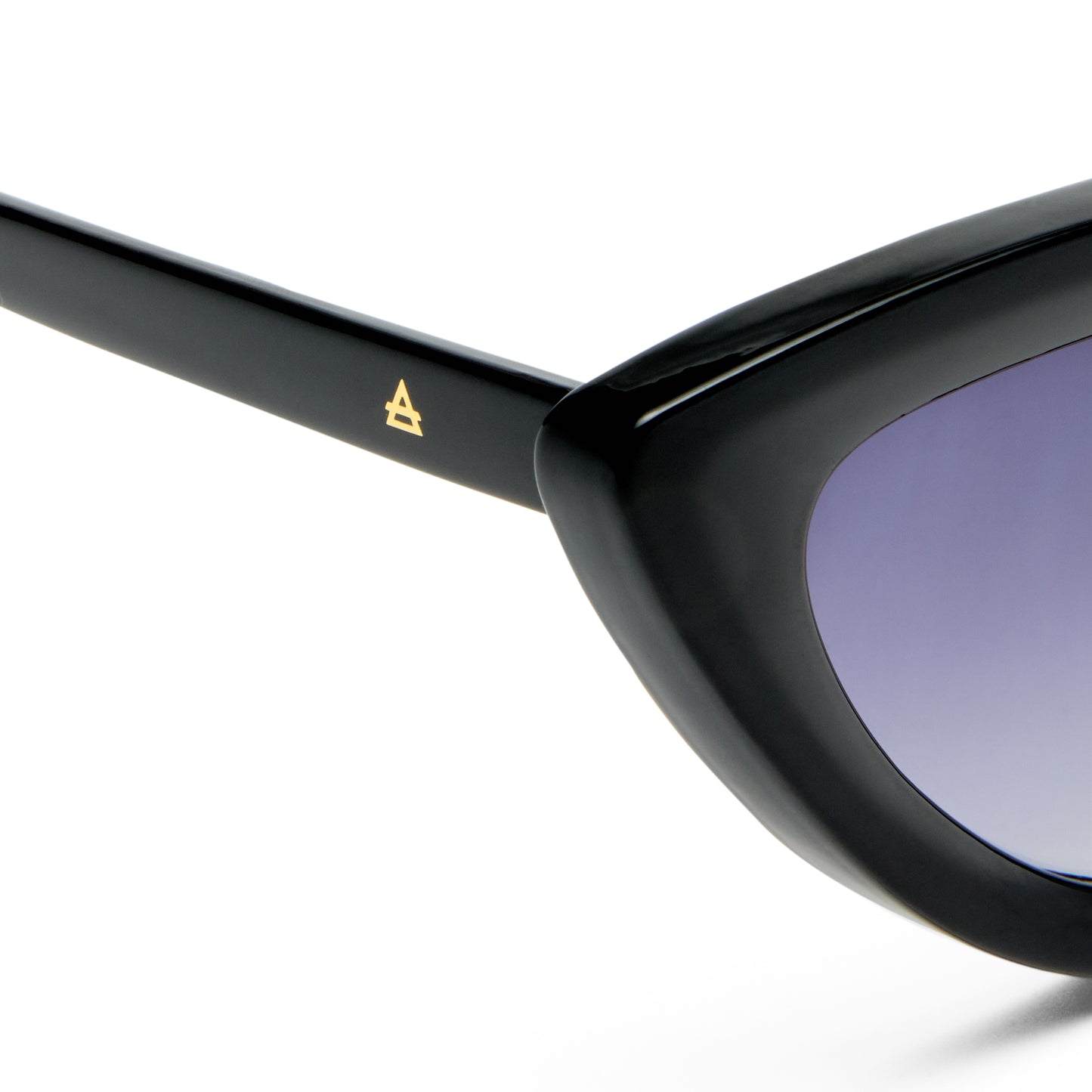 Realm Shiny Black Female Cat-Eye Sunglasses | Aire