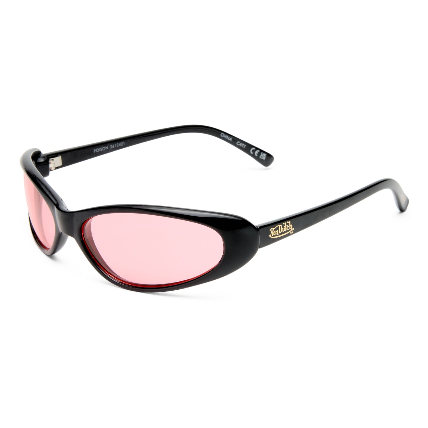Poison Black Uni-Sex Oval Sunglasses | Aire