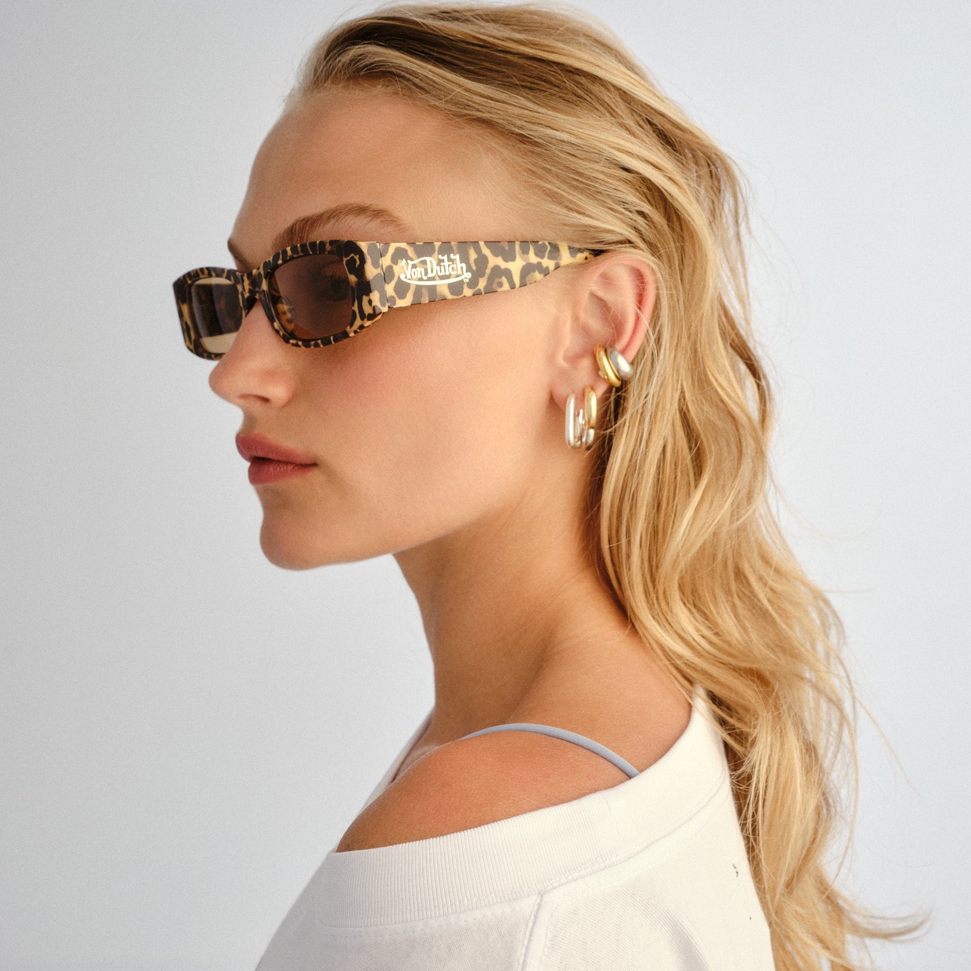 Innocence Leopard Uni-Sex Rectangle Sunglasses | Aire