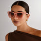Intergalactic Coral Female Square Sunglasses | Aire