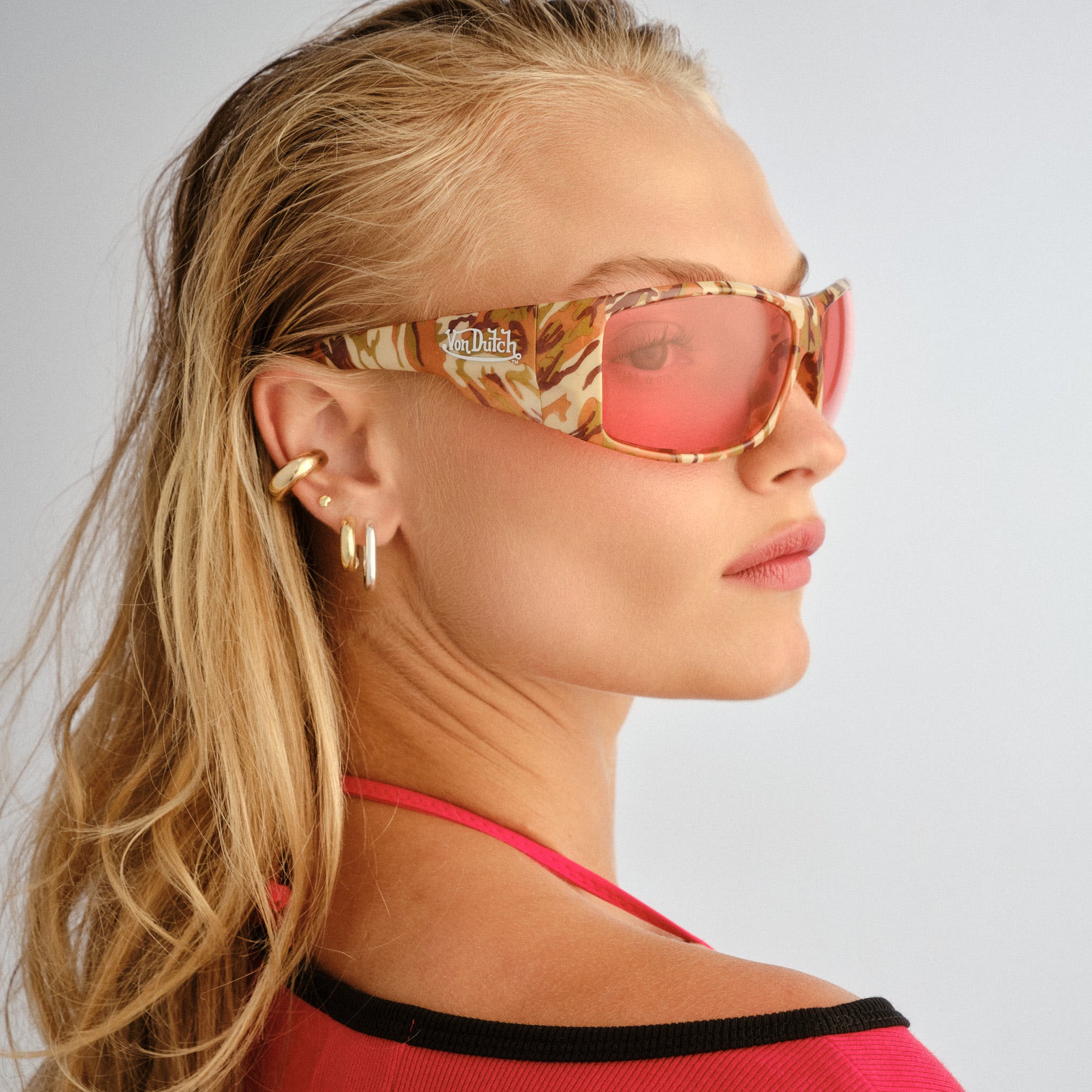 Outlawed Camo Print Uni-Sex Wrap Sunglasses | Aire