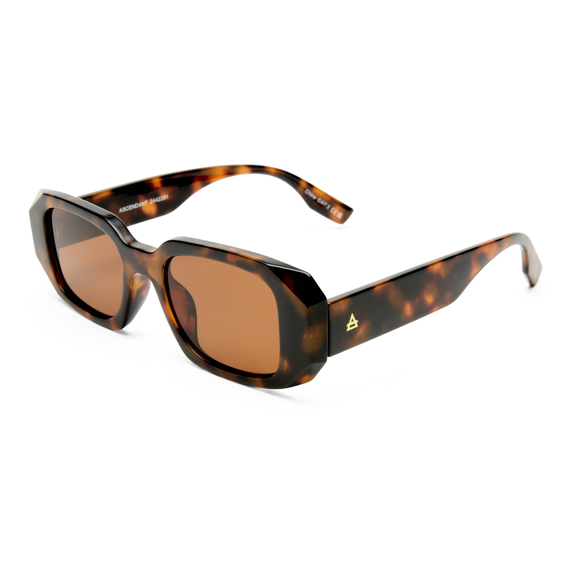 Ascendant Dark Tort Uni-Sex Rectangle Sunglasses | Aire
