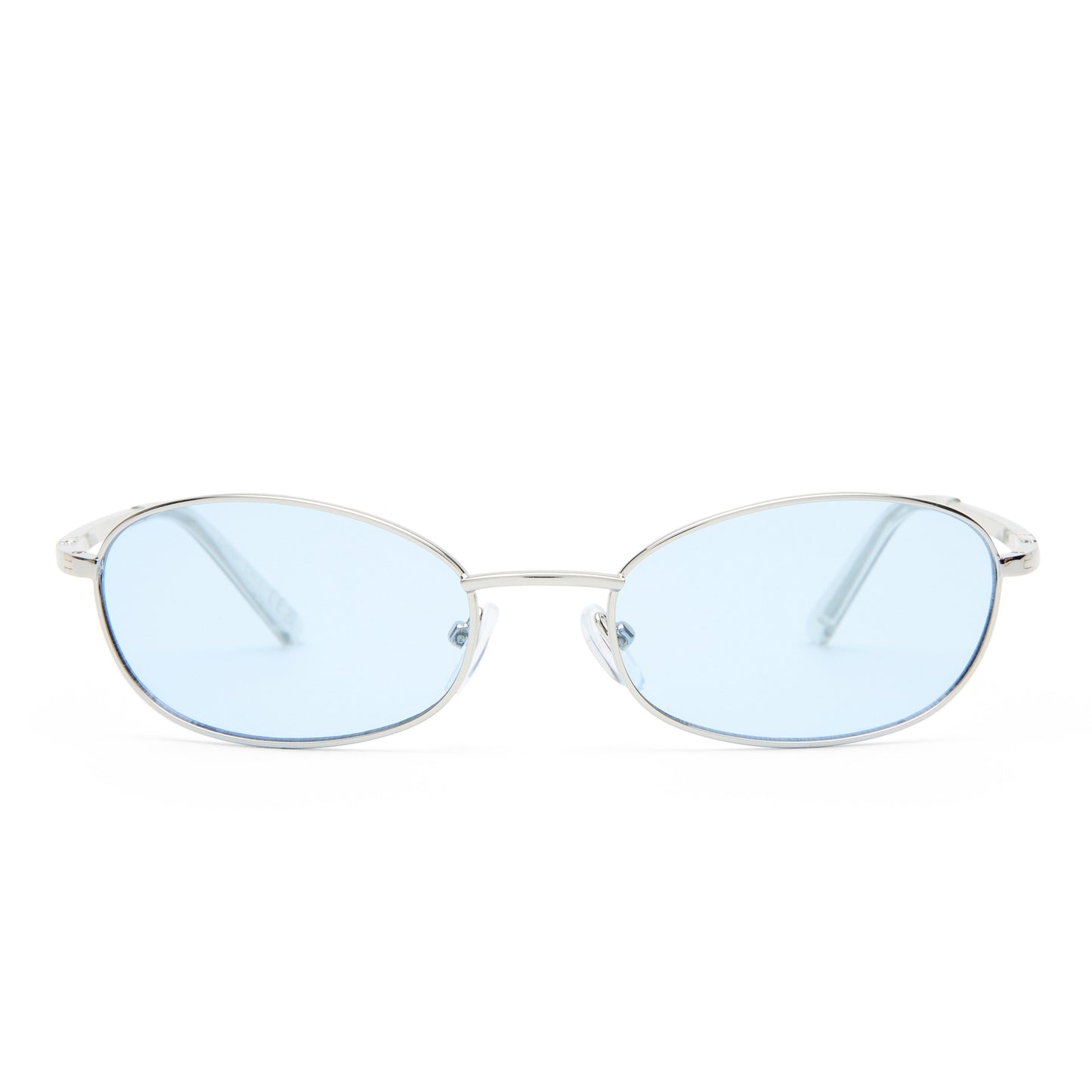 High Beam Silver Clear Uni-Sex Oval Sunglasses | Aire