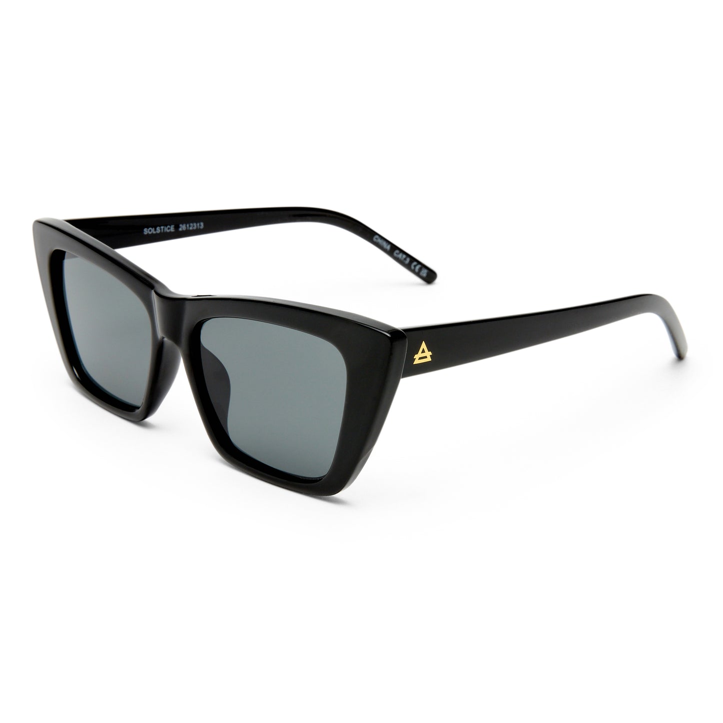 Solstice Black Female Cat-Eye Sunglasses | Aire