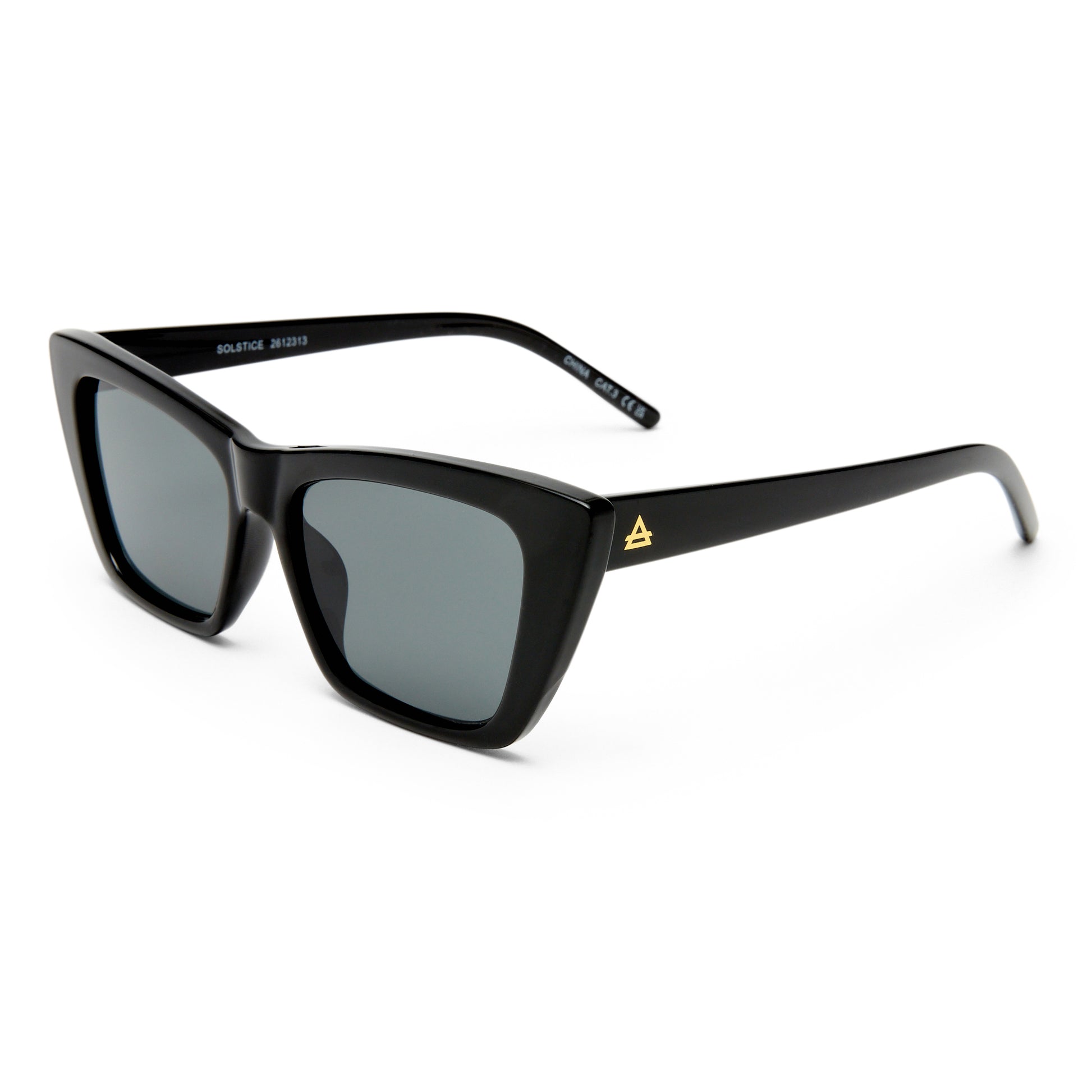 Solstice Black Female Cat-Eye Sunglasses | Aire