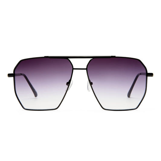 Asteroid Black Female Aviator Sunglasses | Aire
