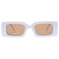 Apollo White Uni-Sex Rectangle Sunglasses | Aire