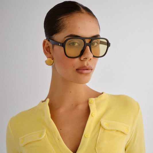 Whirlpool Black Uni-Sex Aviator Sunglasses | Aire