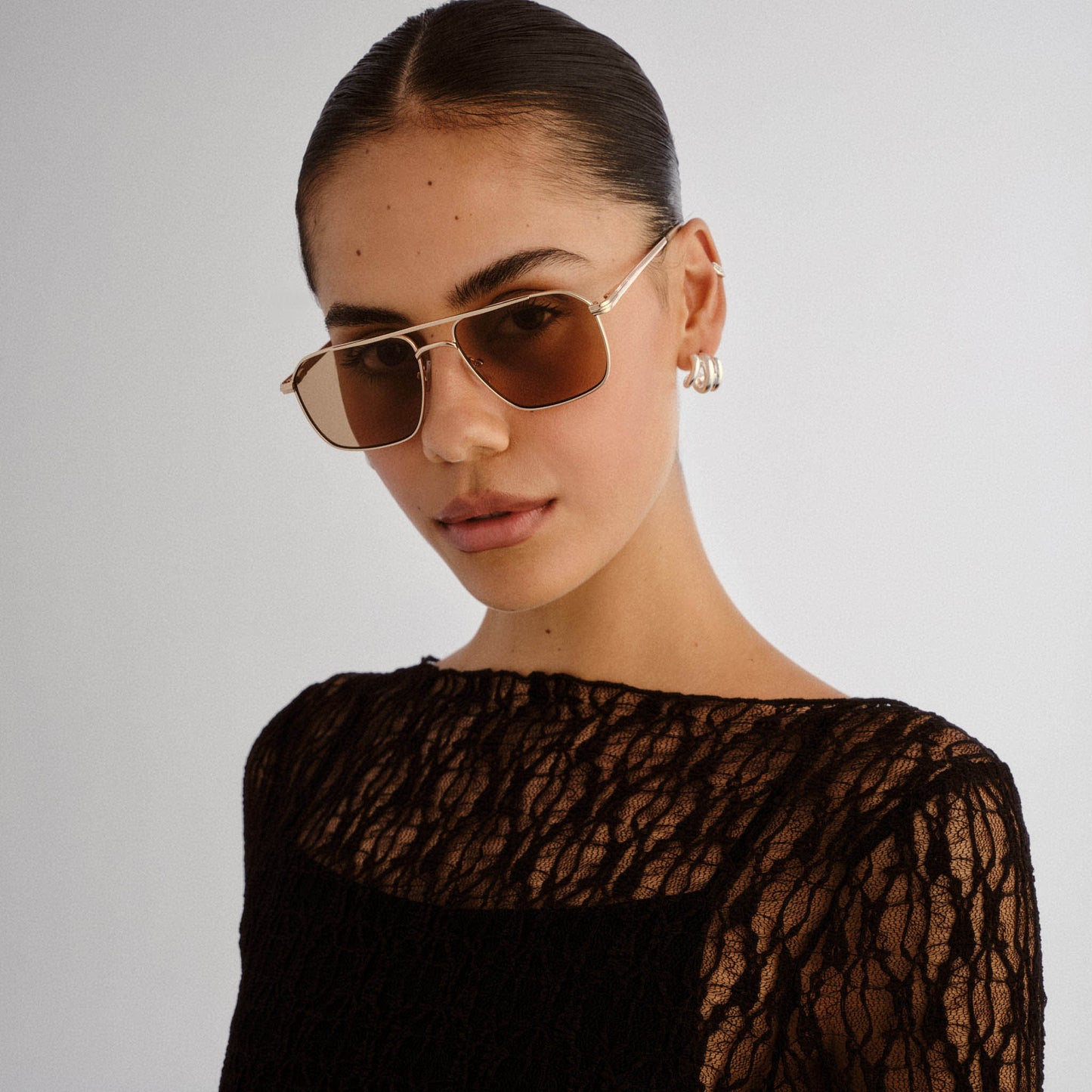 Equator Gold Tan Uni-Sex Aviator Sunglasses | Aire