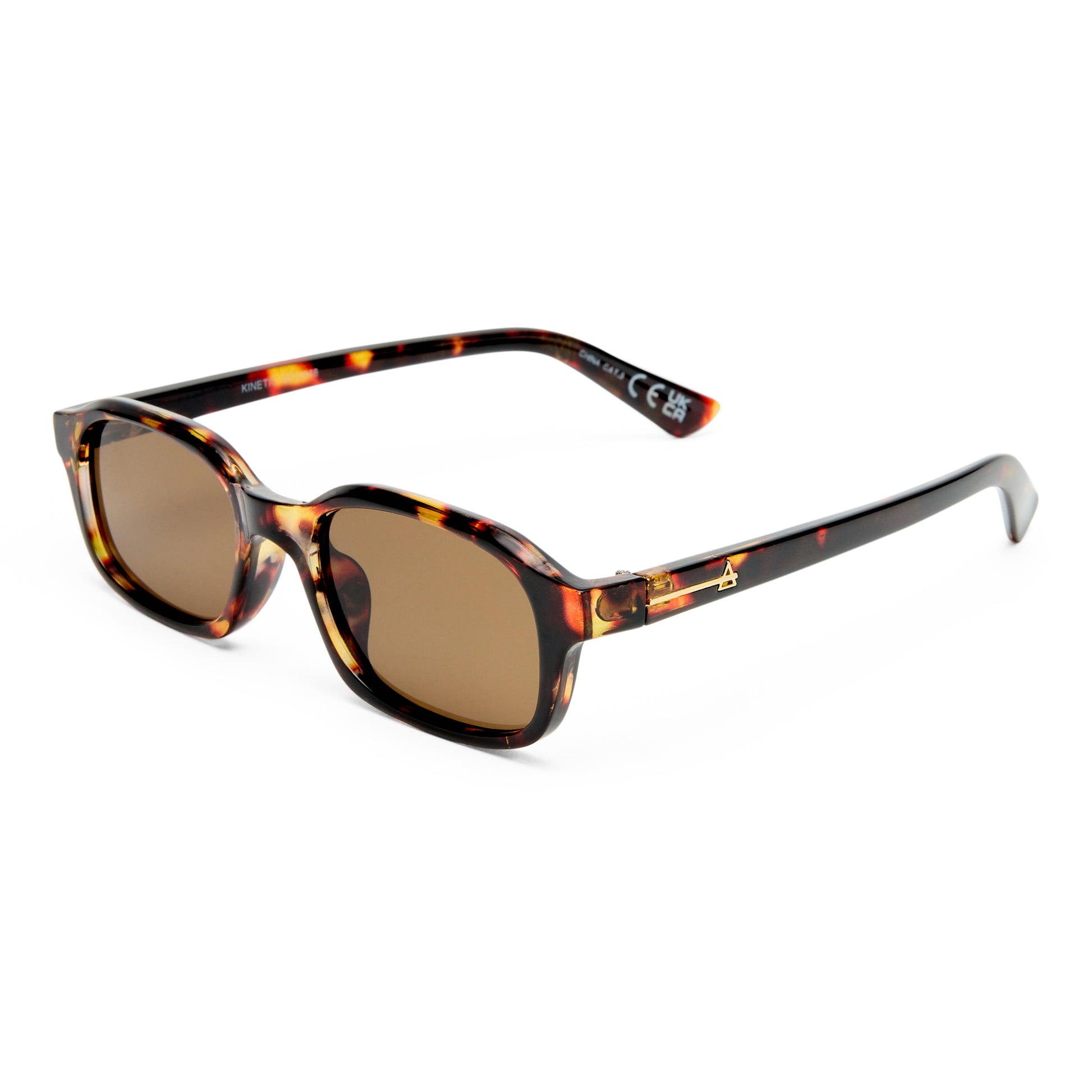 Kinetic Amber Tort Uni-Sex Rectangle Sunglasses | Aire