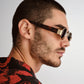 Mars Ii Gold Dark Tort Uni-Sex Oval Sunglasses | Aire