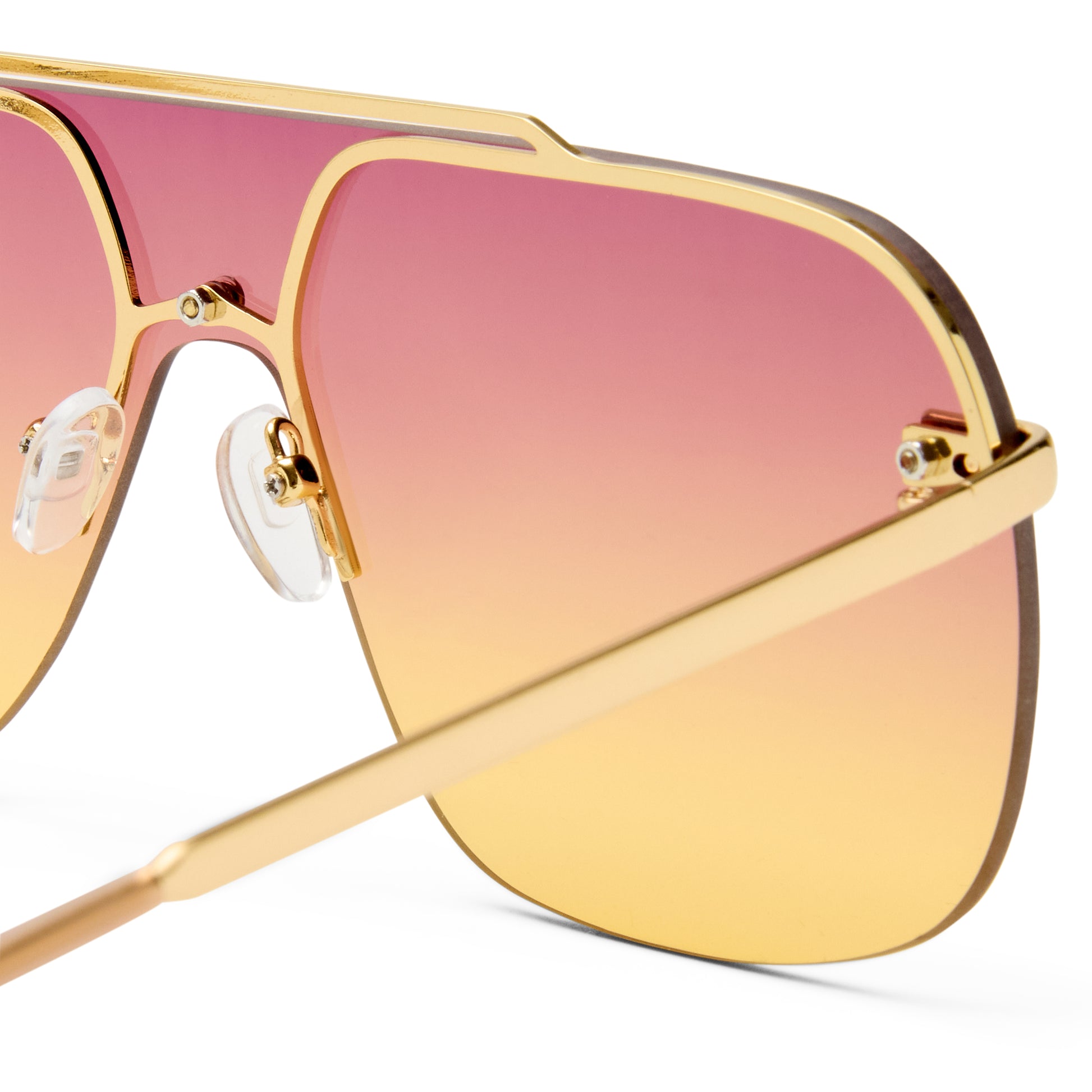 Venatici Gold Female Aviator Sunglasses | Aire