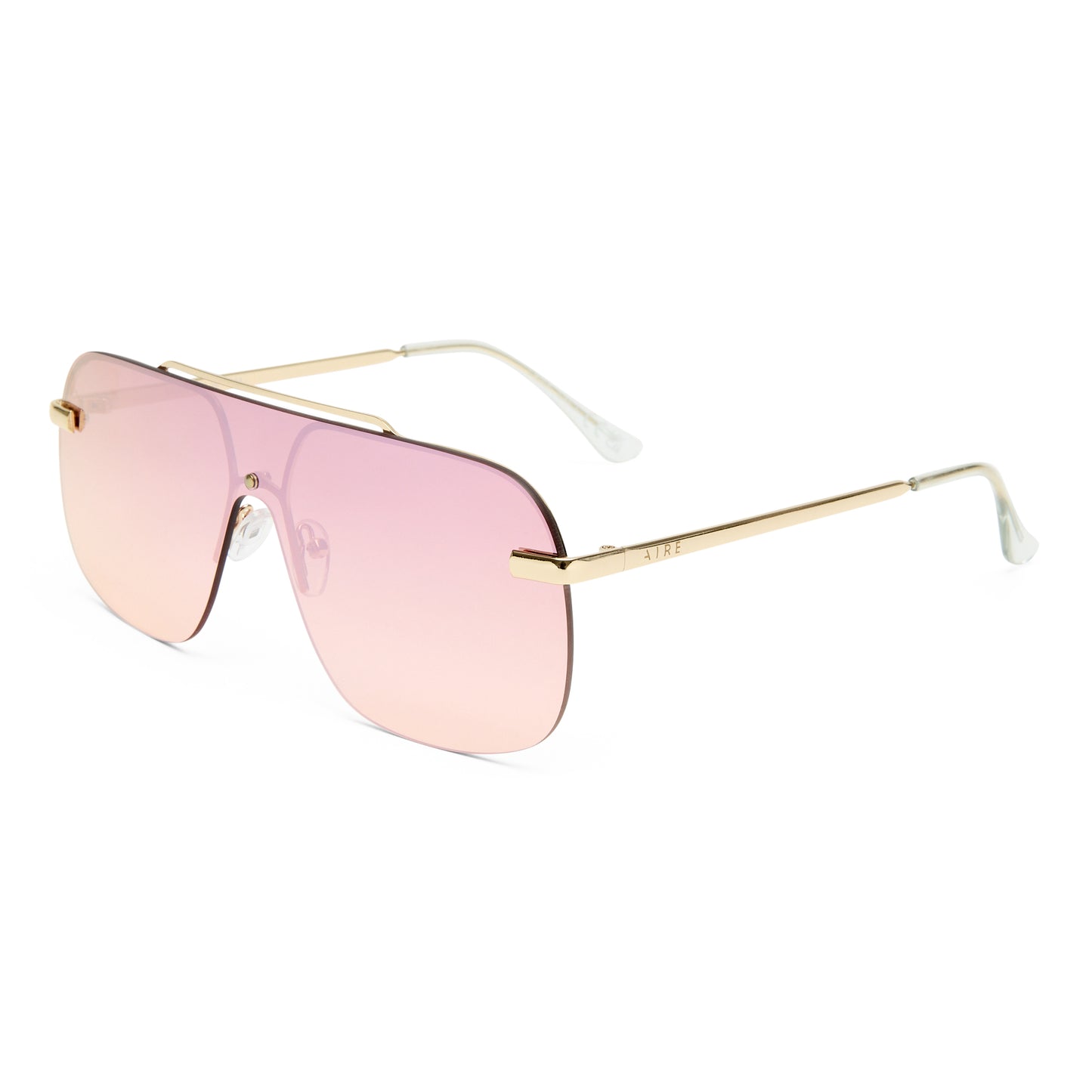 Venatici Gold Female Aviator Sunglasses | Aire