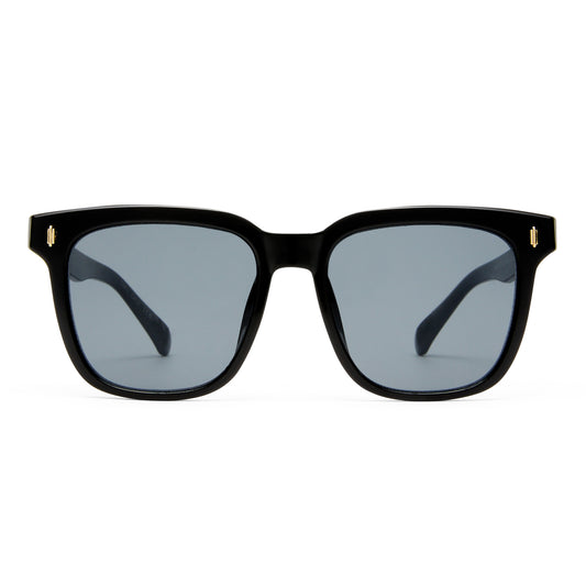 Lunar Black Uni-Sex Rectangle Sunglasses | Aire