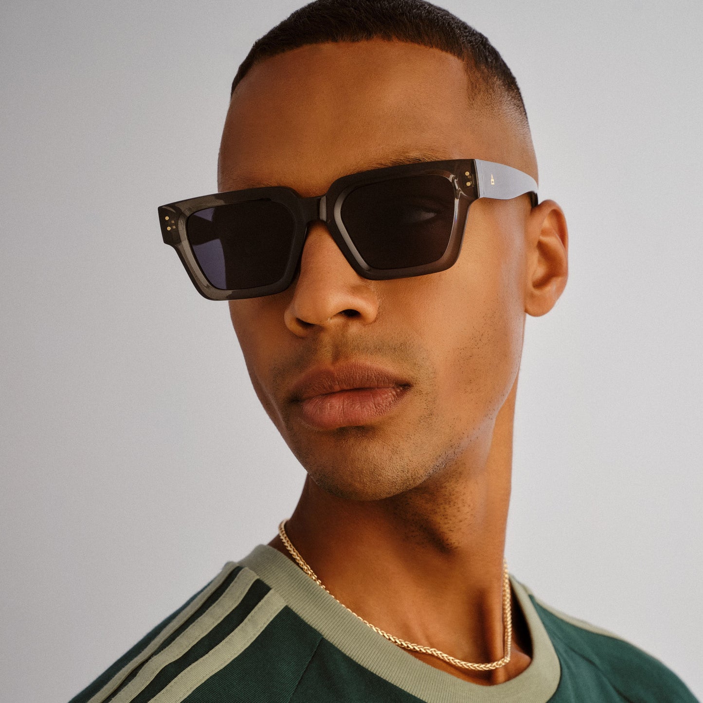 Transit Khaki Uni-Sex Rectangle Sunglasses | Aire