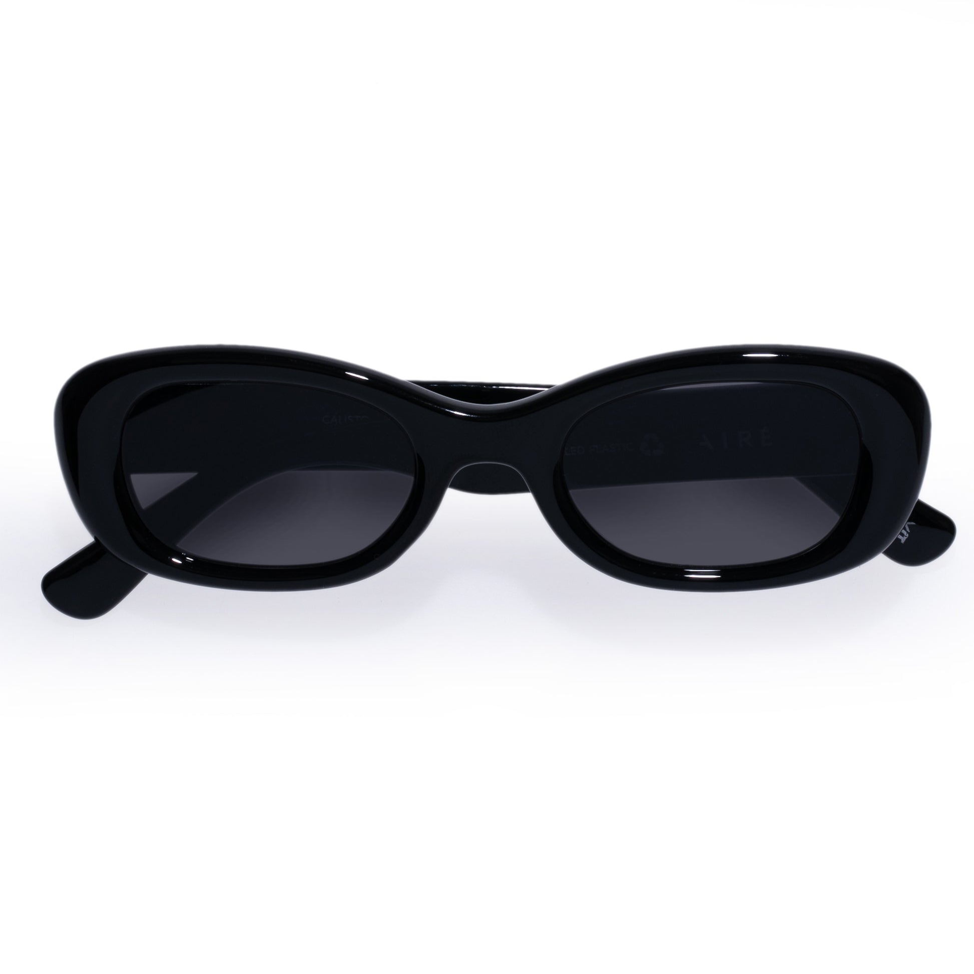 Calisto Black Uni-Sex Oval Sunglasses | Aire