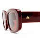 Ceres Burgundy Female Rectangle Sunglasses | Aire