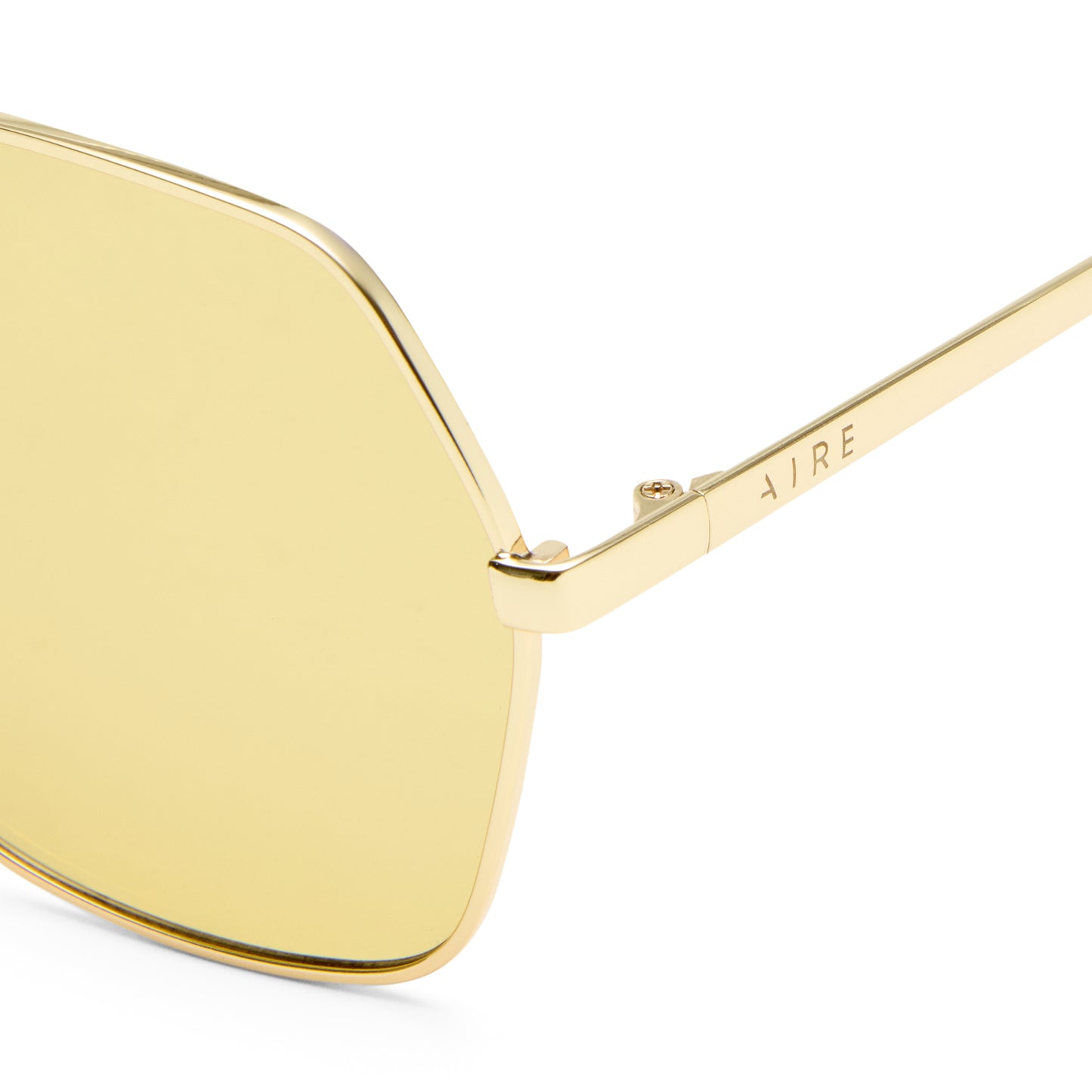 Celestine Gold Amber Tort Uni-Sex Aviator Sunglasses | Aire