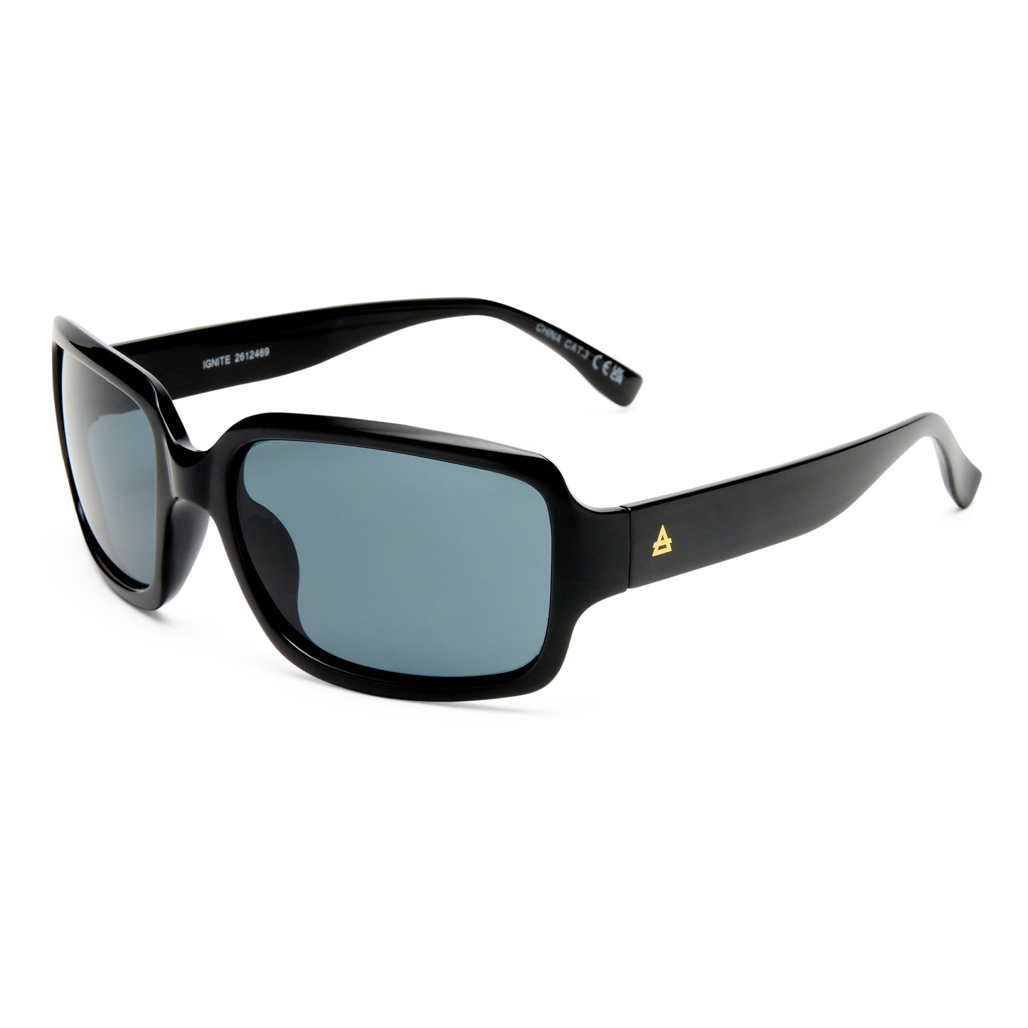 Ignite Black Uni-Sex Wrap Sunglasses | Aire