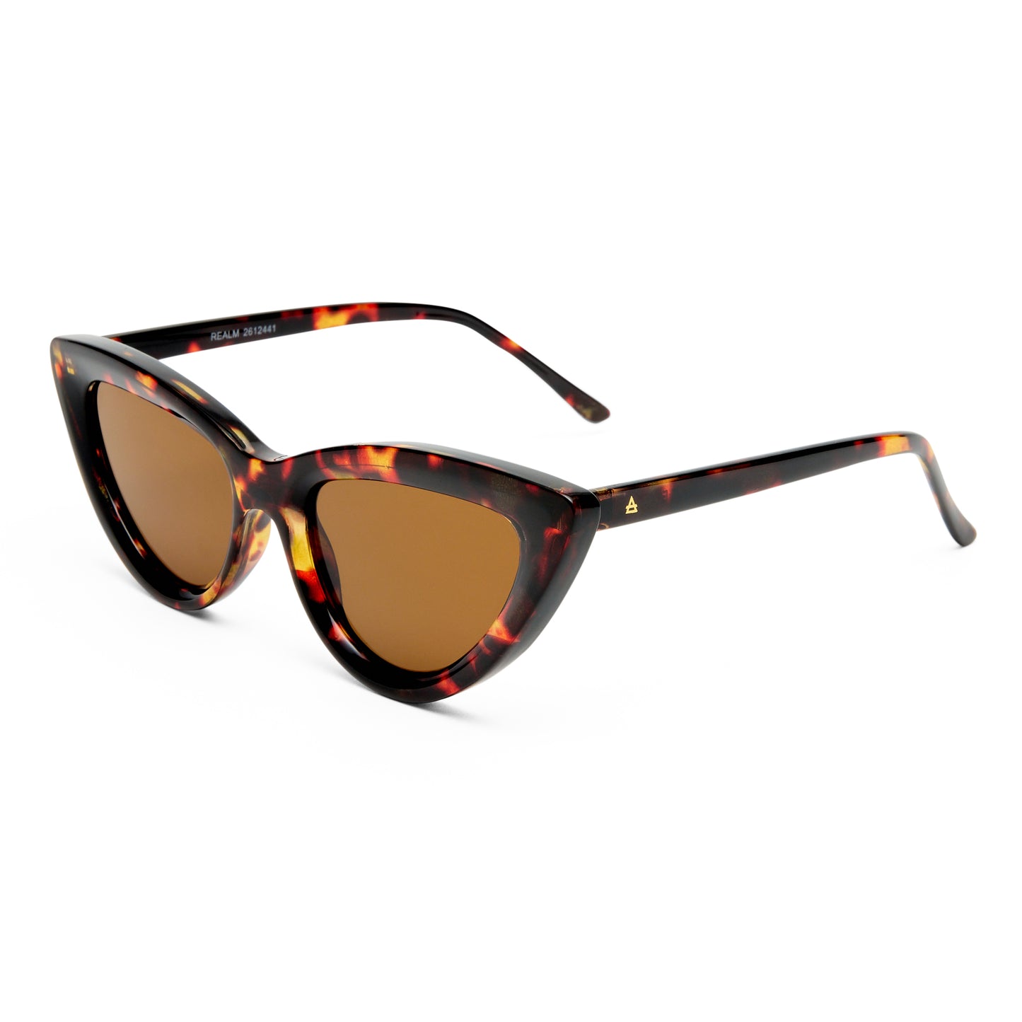 Realm Amber Tort Female Cat-Eye Sunglasses | Aire