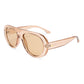 Satellite Tan Female Aviator Sunglasses | Aire