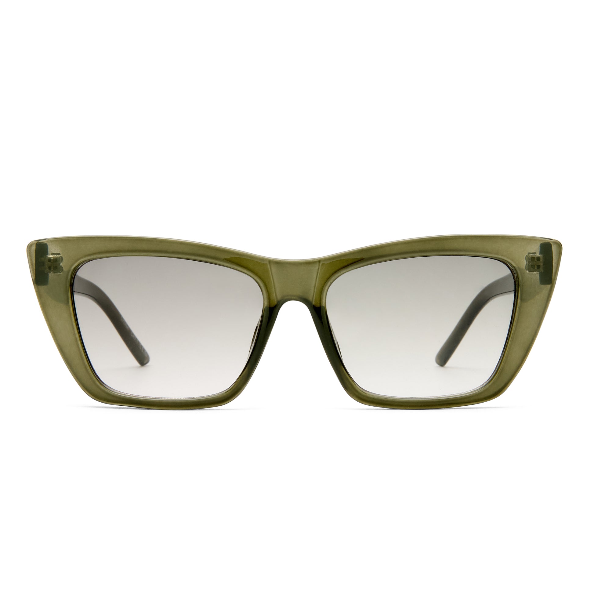 Solstice Khaki Female Cat-Eye Sunglasses | Aire