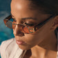Sirius Gold Rich Amber Tort Female Rectangle Sunglasses | Aire