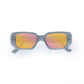 Ascendant Matte Metallic Silver Uni-Sex Rectangle Sunglasses | Aire
