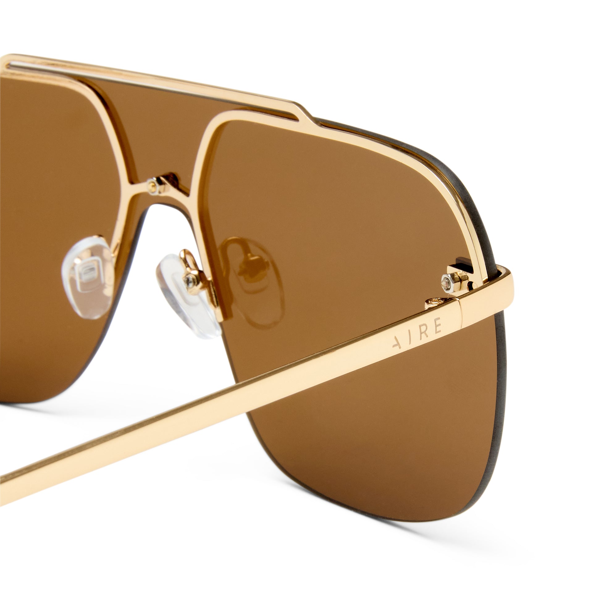 Venatici Gold Female Aviator Sunglasses | Aire