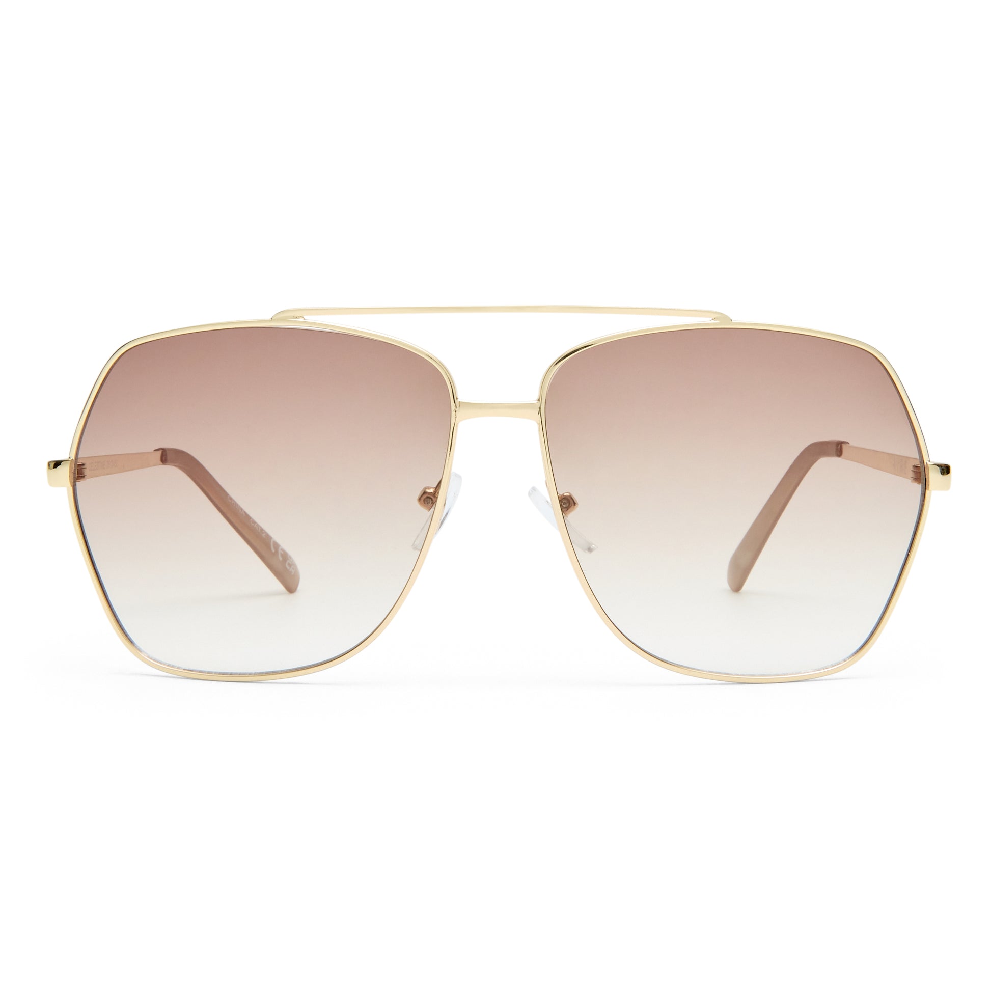 Celestine Gold Sand Uni-Sex Aviator Sunglasses | Aire
