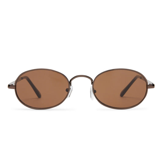 Regulus Chocolate Uni-Sex Oval Sunglasses | Aire