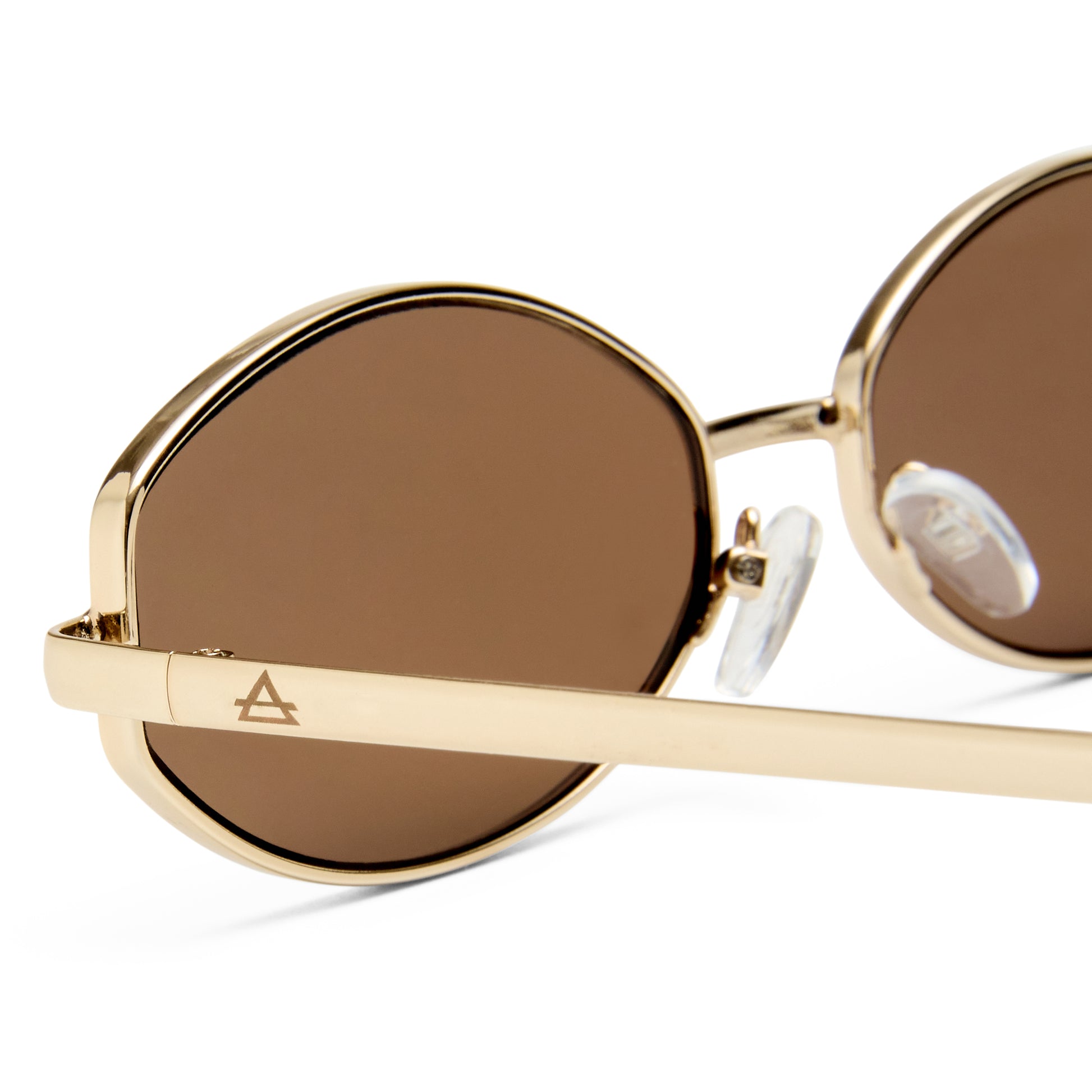 Objective Gold Female Oval Sunglasses | Aire