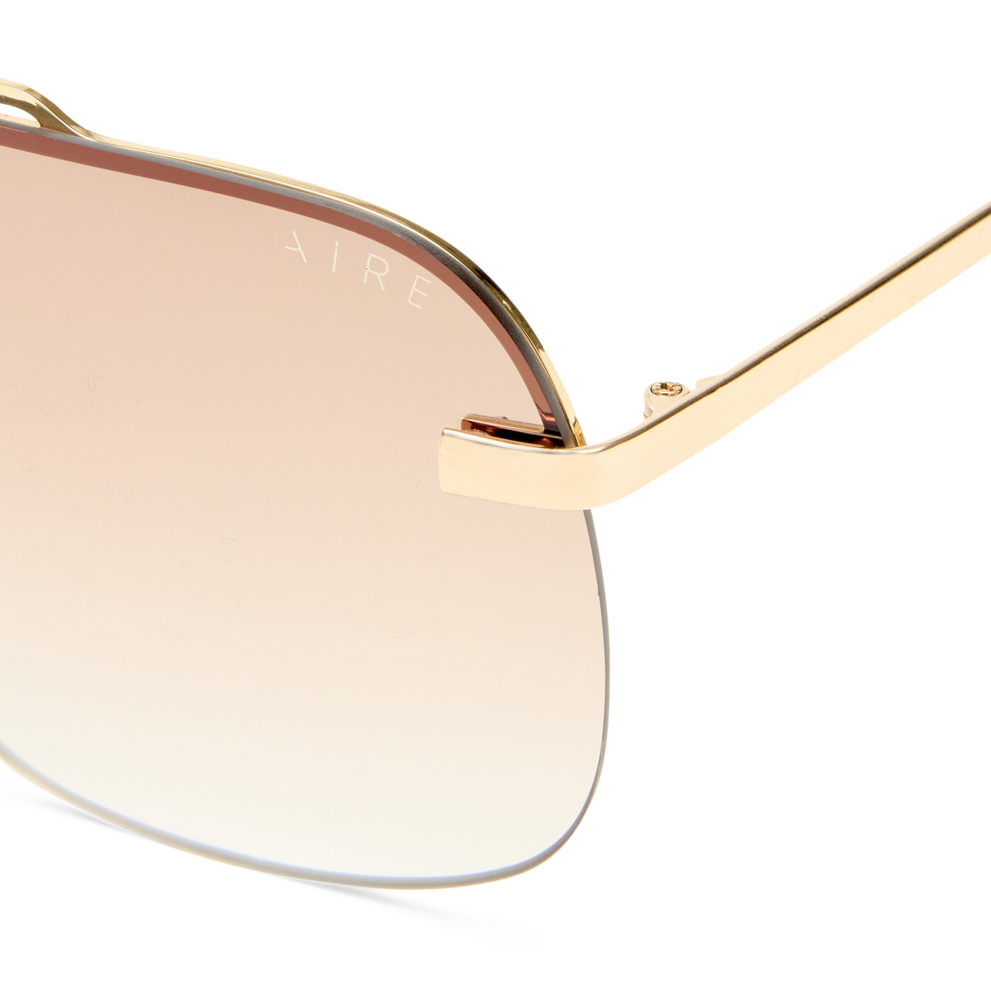 Venatici Bright Gold Female Aviator Sunglasses | Aire