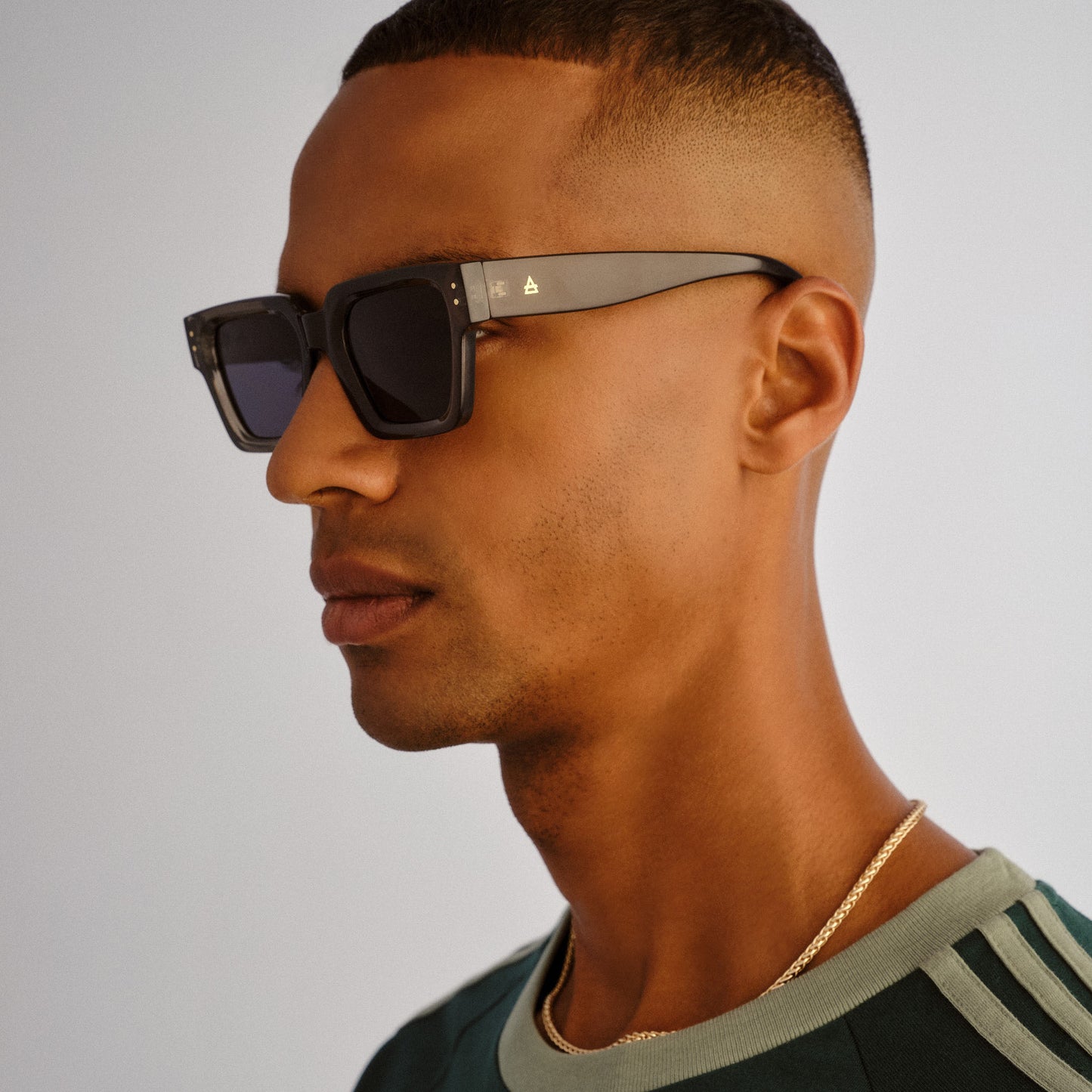 Transit Khaki Uni-Sex Rectangle Sunglasses | Aire