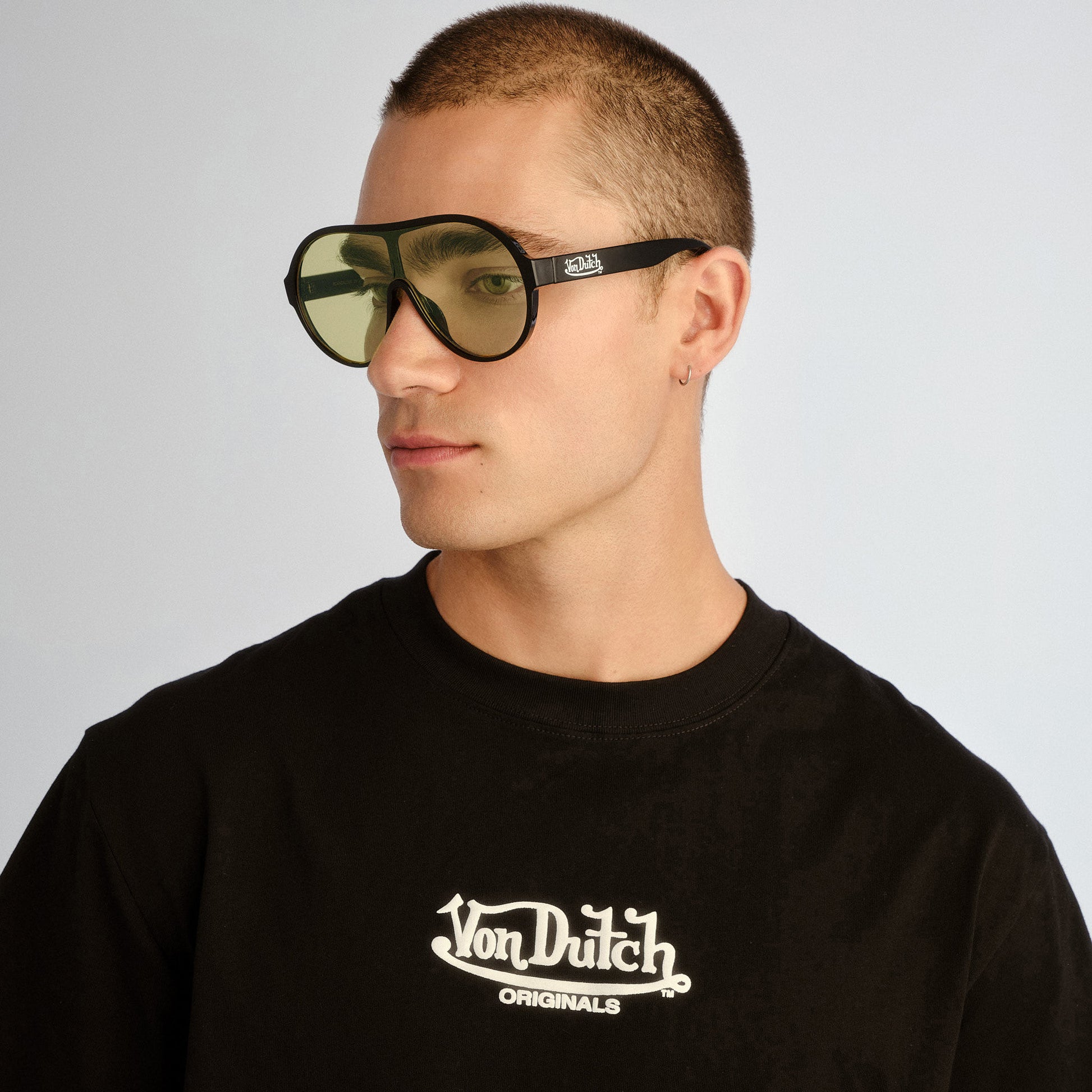 Scandalous Black Uni-Sex Aviator Sunglasses | Aire