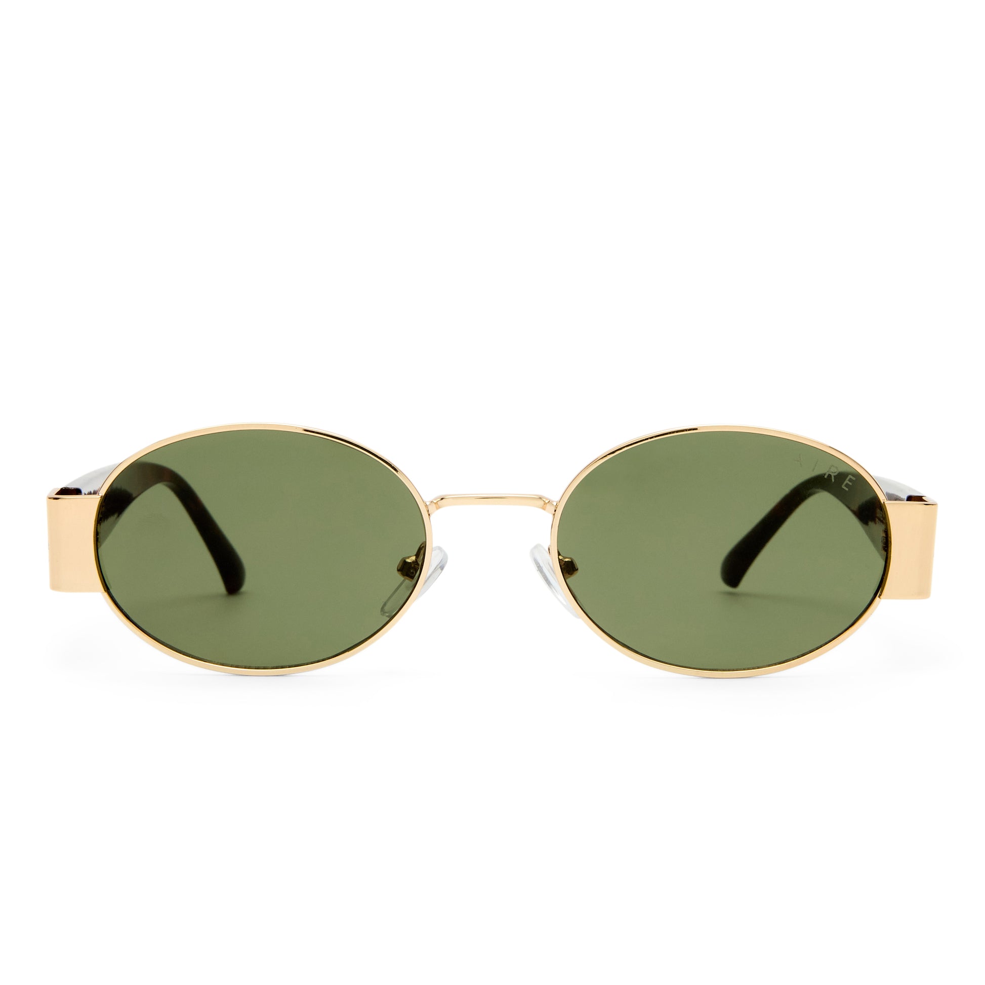 Mars Ii Gold Dark Tort Uni-Sex Oval Sunglasses | Aire