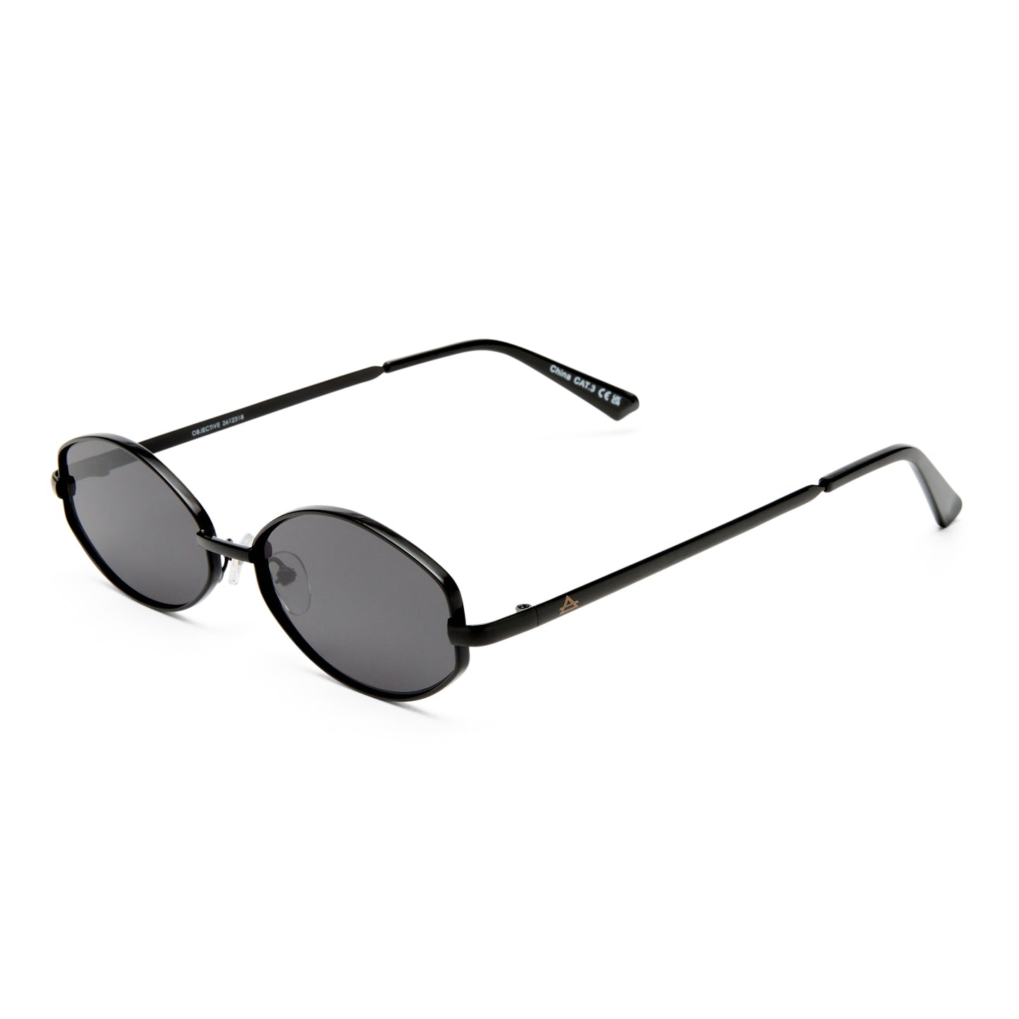 Objective Black Female Oval Sunglasses | Aire
