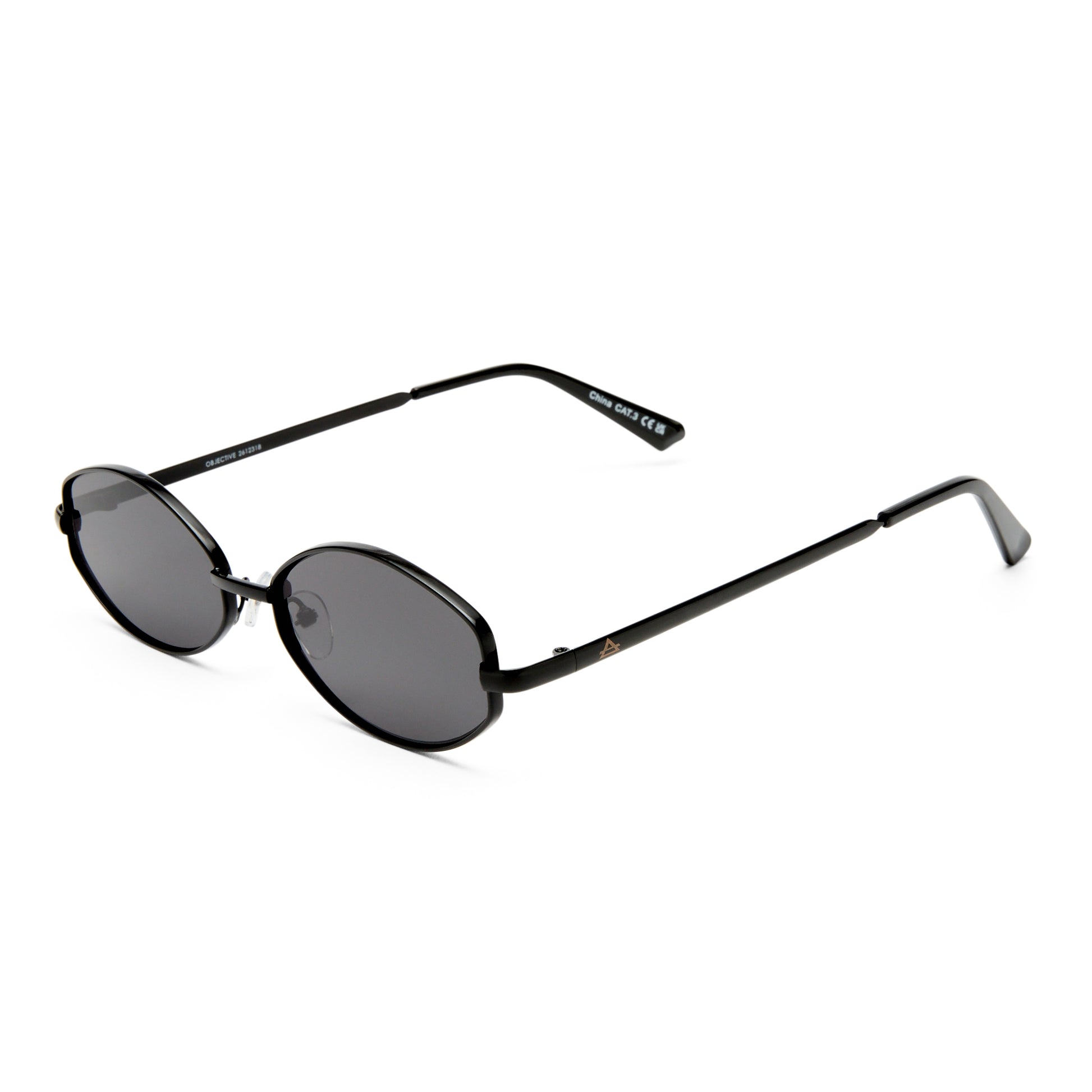Objective Black Female Oval Sunglasses | Aire