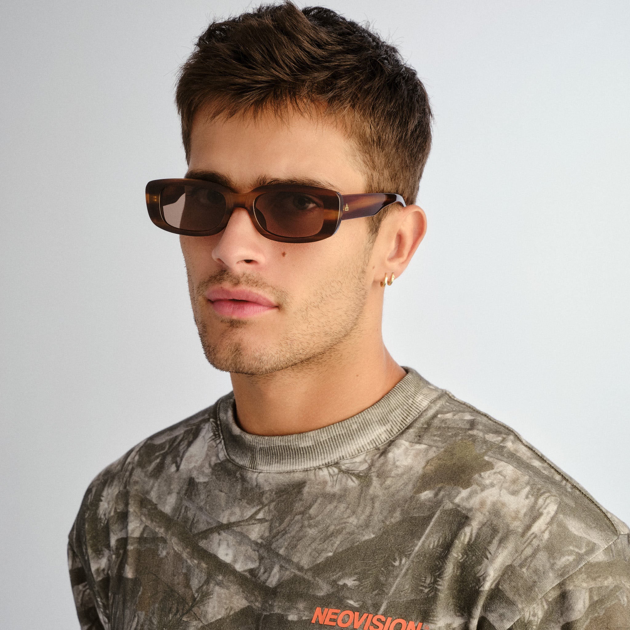 Ceres Chocolate Haze Uni-Sex Rectangle Sunglasses | Aire – AIRE AU