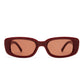 Ceres Burgundy Female Rectangle Sunglasses | Aire