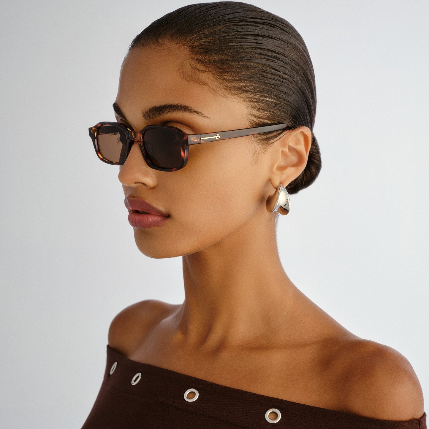 Kinetic Amber Tort Uni-Sex Rectangle Sunglasses | Aire