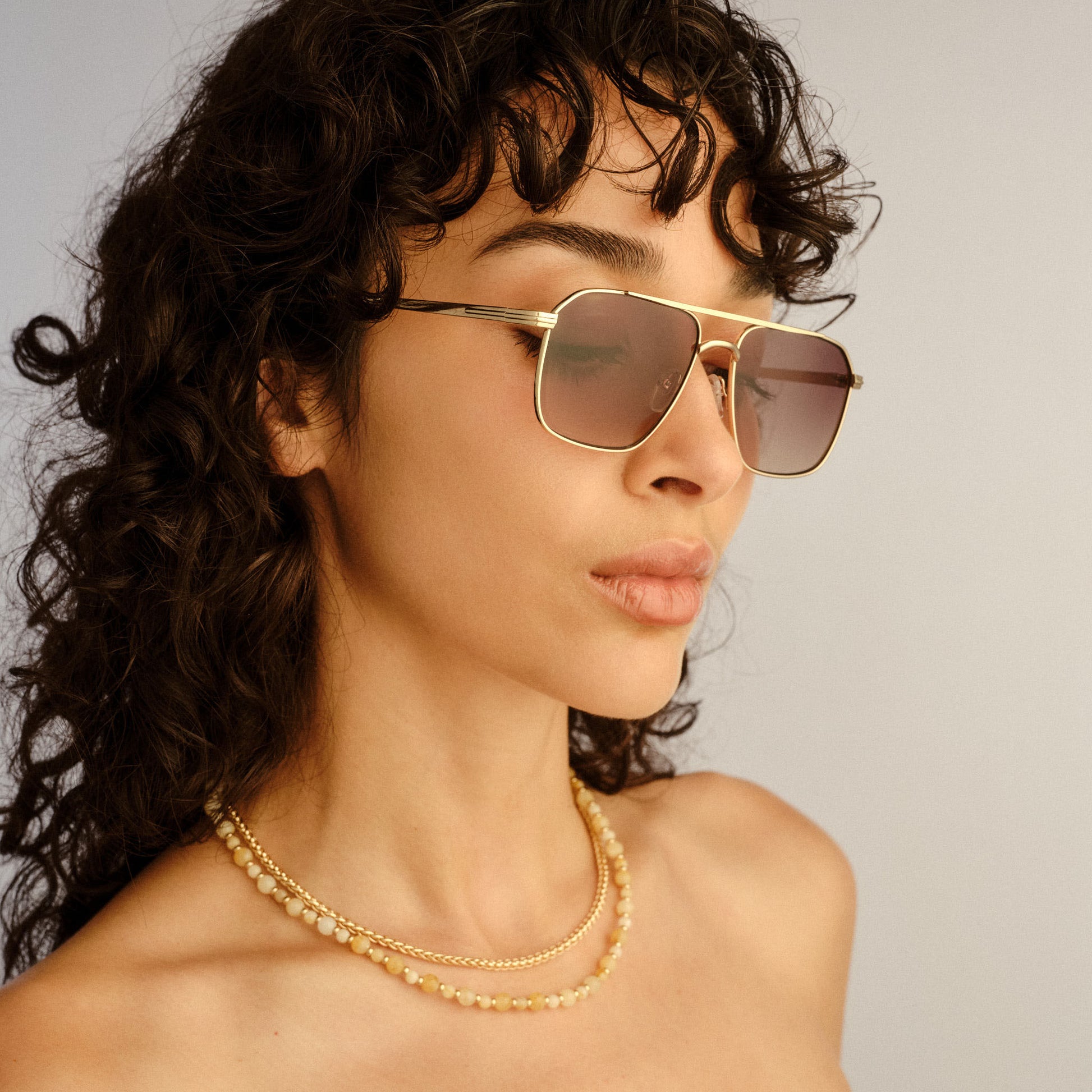 Equator Gold Tort Female Aviator Sunglasses | Aire