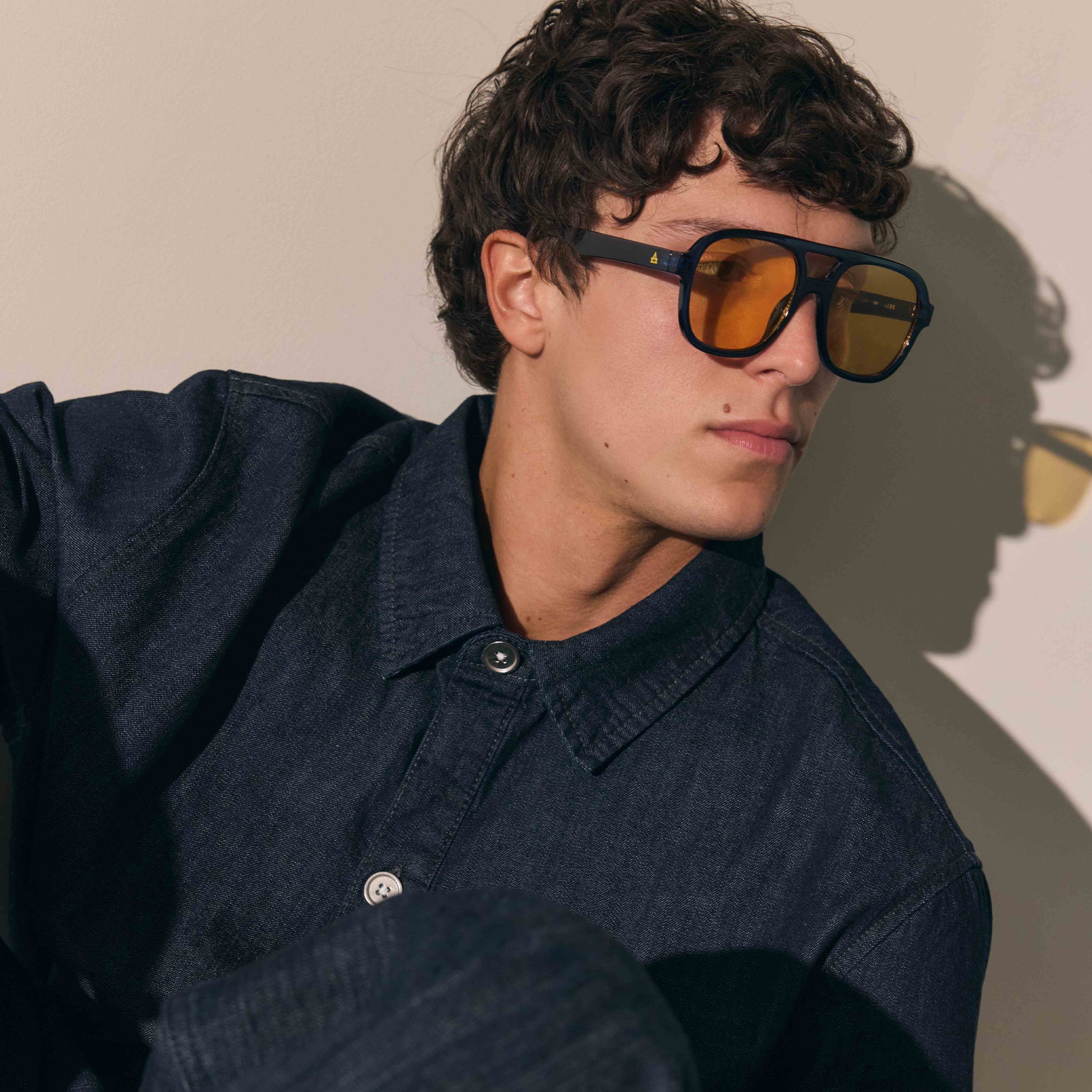 Whirlpool Navy Uni-Sex Aviator Sunglasses | Aire