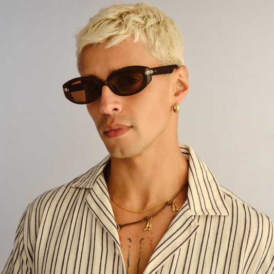 Affinity Chocolate Uni-Sex Oval Sunglasses | Aire
