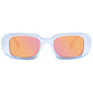Ascendant Matte Metallic Silver Uni-Sex Rectangle Sunglasses | Aire